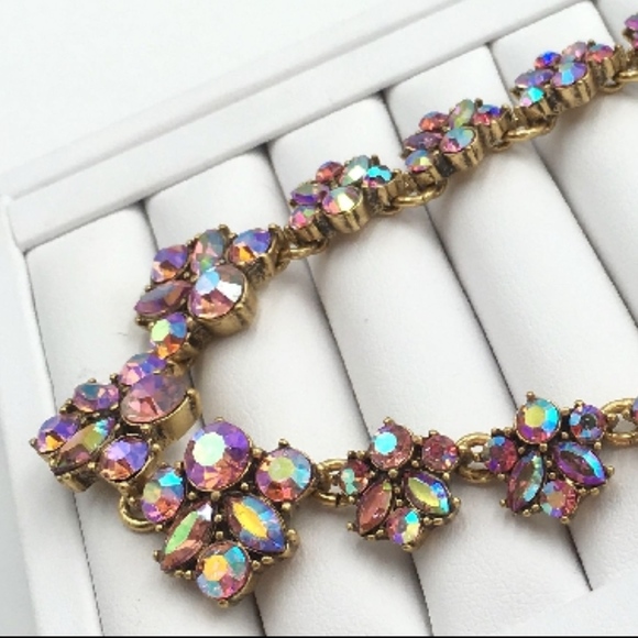 J. Crew Jewelry - 1H J.Crew Iridescent Cascading Flower Necklace